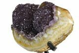 Amethyst Geode Section on Metal Stand - Uruguay #139842-4